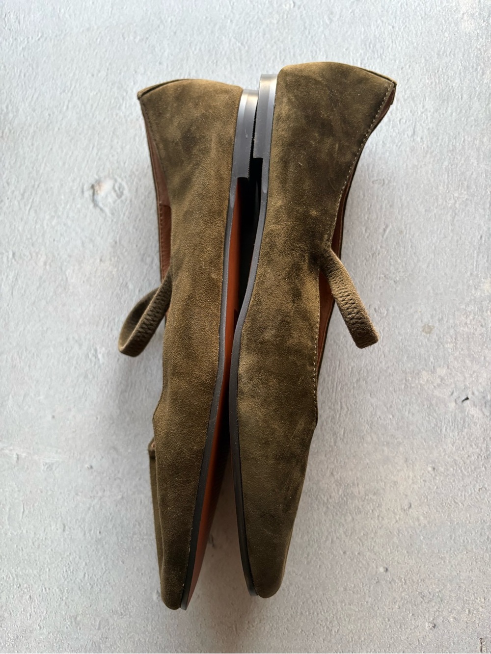 Madewell Olive Green Flats with Elastic Strap, Size 8 - Picture 8 of 8